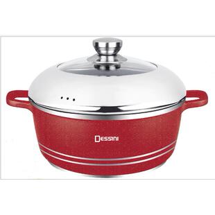 Dessini大理石40cm锅铝锅汤锅厨具麦饭石