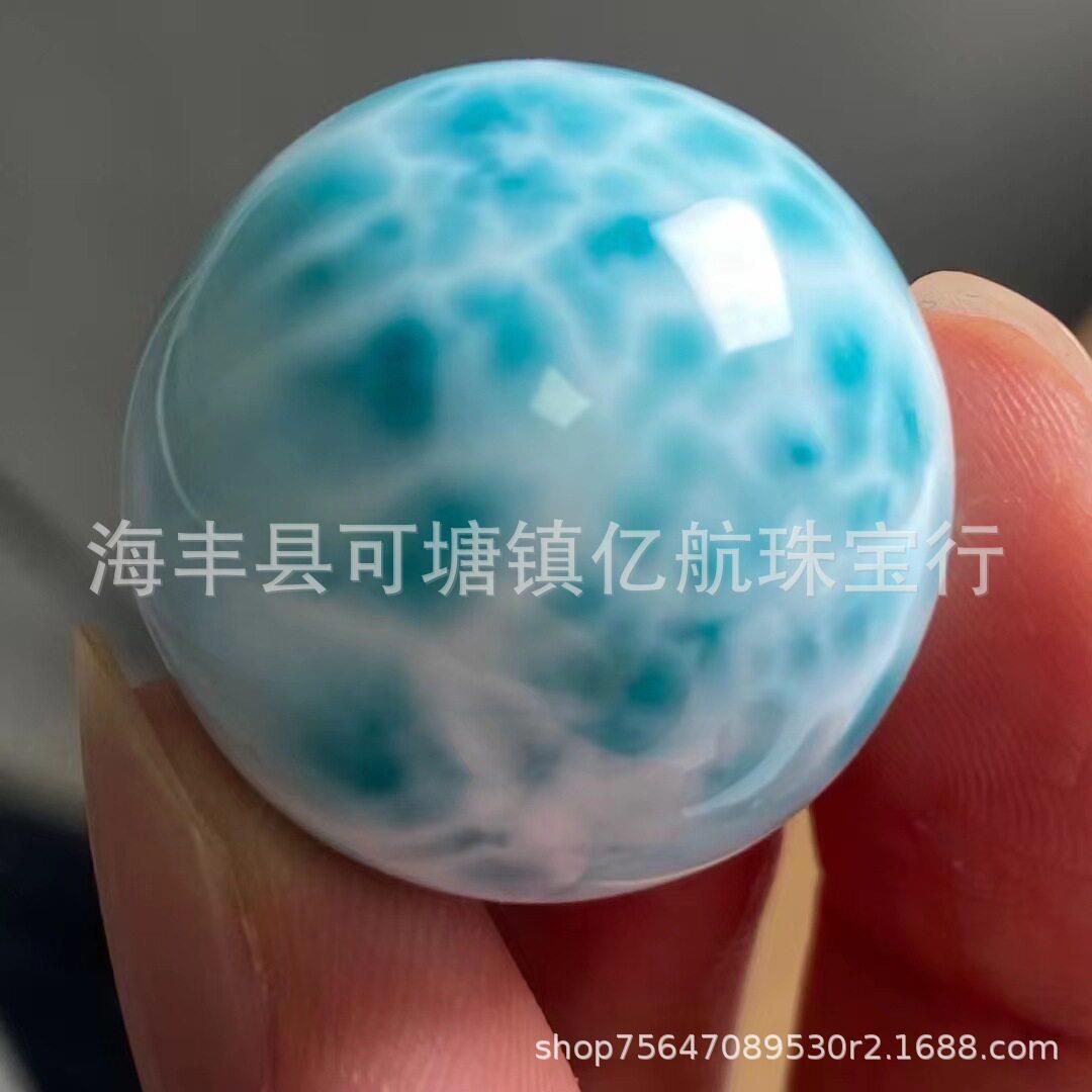 天然海纹石拉利玛裸石鲜艳纹路清晰海纹配件直销蛋形