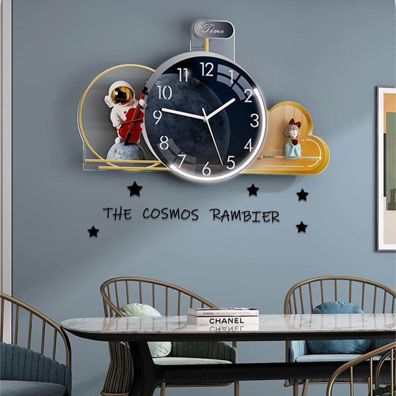 工厂创意钟表挂钟客厅现代简约家用卧室餐厅挂墙装饰静音时钟