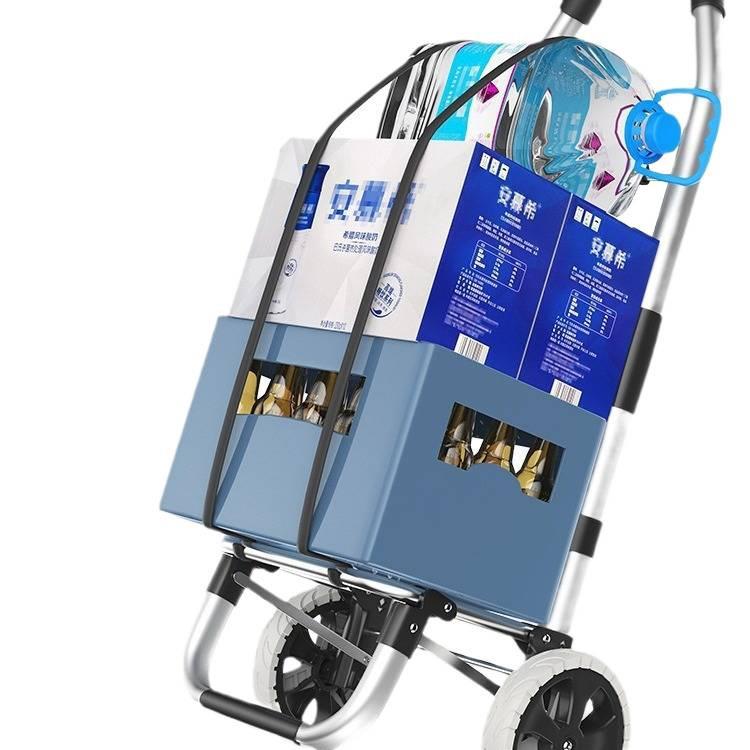买菜车小拉车轻便铝合金爬楼折叠便携家用手推拉杆老人购物风包邮
