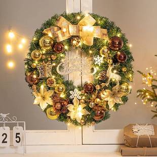 xyt圣诞花环门挂50 饰品圣诞树藤条挂饰场景布置门饰 60CM圣诞装