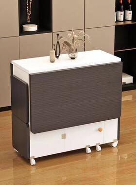 折叠餐桌家用户型多功能可动一桌移四凳长方形叠简OMR易小吃饭桌