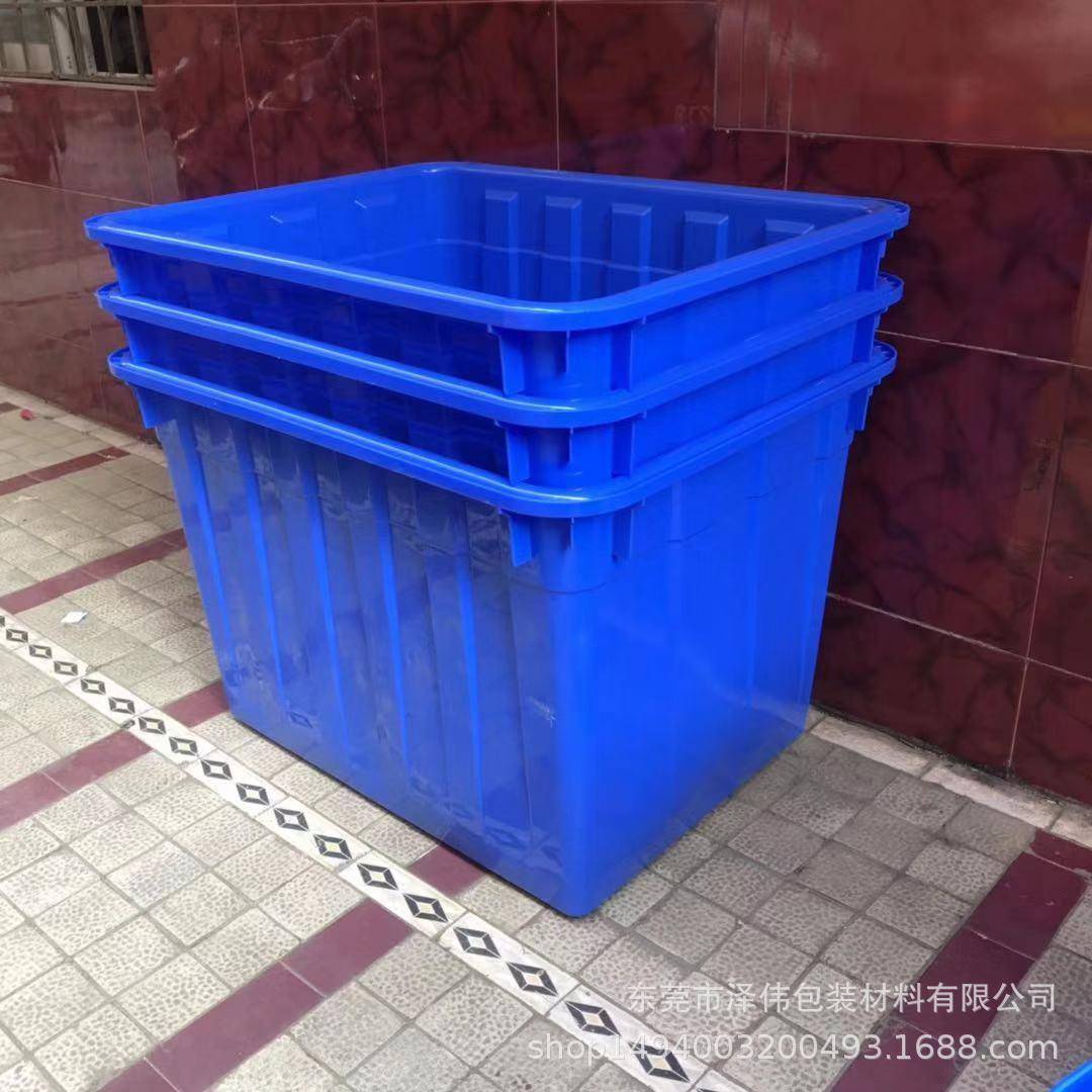 厂家直料销牛塑胶水箱400L熟料塑筋水箱长方形轮子KUS白带色塑胶