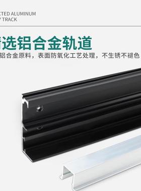 侧挂件日式推拉25240幽灵门隐形滑轨道吊滑拉门门推拉门五轮金配