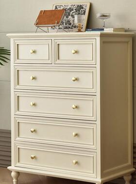 实美式复古斗柜木家卧室斗收纳柜客厅五斗柜多用小户EAI型组合用