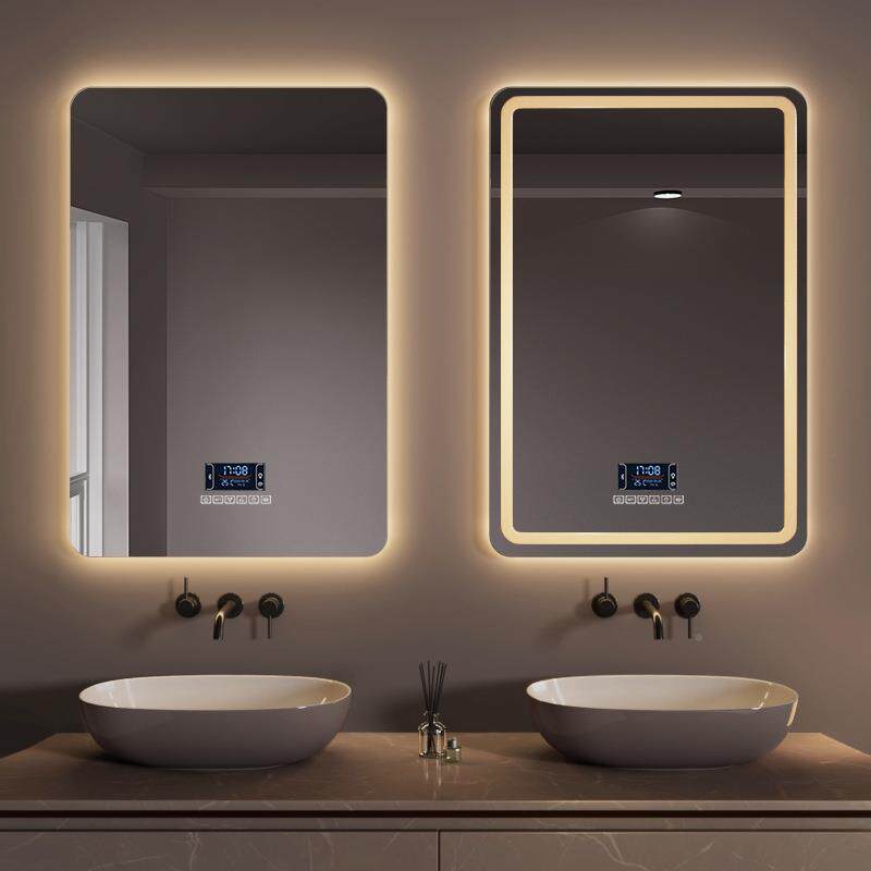 智能方触屏摸除雾浴室镜子卫生间le51d灯镜挂墙式化镜竖妆镜挂