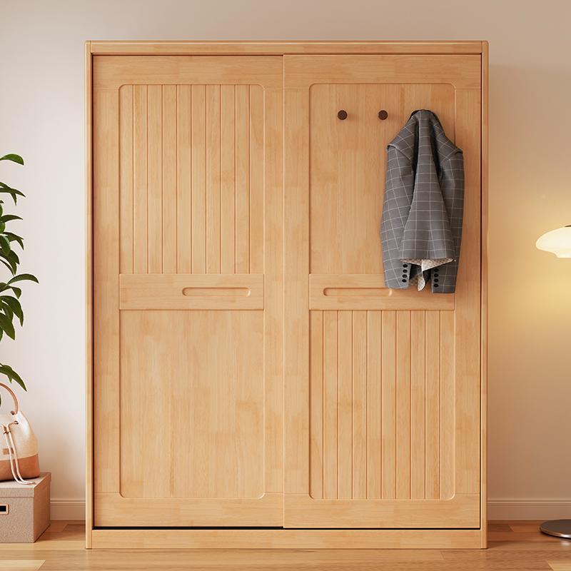 用新中柜实木衣简约卧室分层储式518款衣物柜二门推拉家大衣橱落