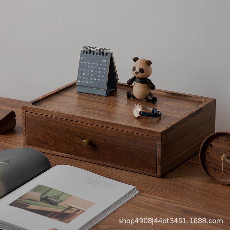 梵瀚日木质桌面抽屉式收纳式盒置物书桌架4文件简约aFHBG2025杂物