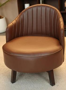 繁花用包围靠背椅单人旋转沙发椅松客61887厅弛台家阳复古轻奢皮