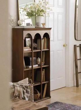 法式复示古木书柜客厅靠墙置GYB物柜卧实收纳柜多功能室中古风展