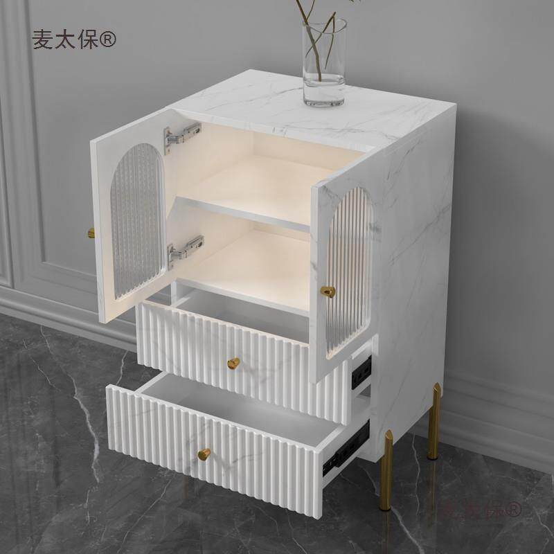 轻奢斗柜卧室储物柜奶油风抽小户柜型窄柜电视柜边柜客JJY屉麦旁