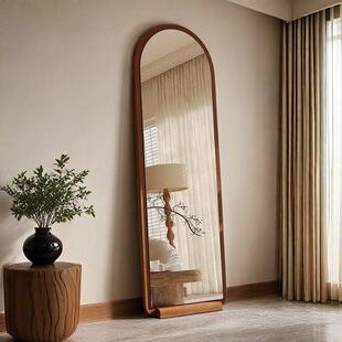 全镜家用身穿衣镜MKJ中地古约落镜简高清试衣镜卧室原木风壁挂镜