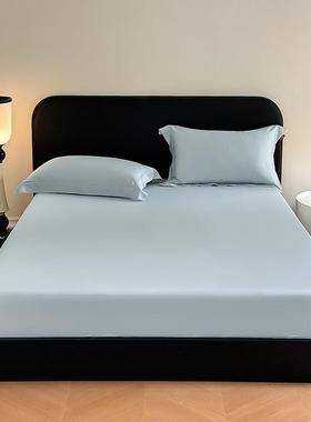 新款轻11986奢纯全棉1简00支护长绒棉床笠单件纯色约纯棉床垫保套