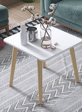 子茶几14493现代简小户约型客厅家用茶桌木腿沙发边矮实桌角几储