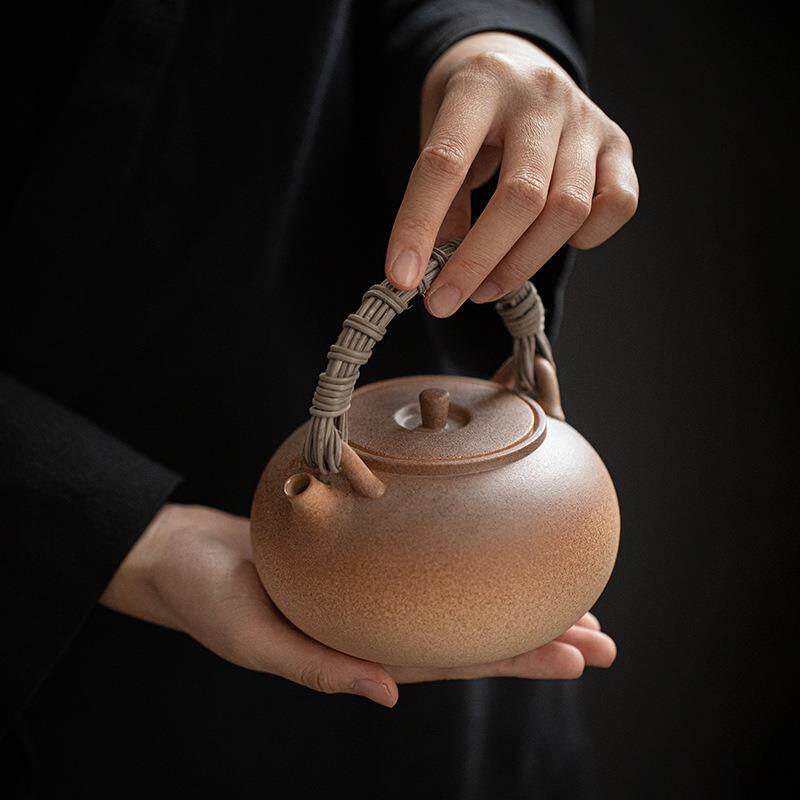 原土烧耐热提梁壶陶瓷煮茶壶烧水壶碳炉电陶炉通用养生壶