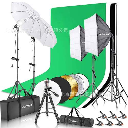 纽尔（NEEWER）2.6*3米摄影背景架绿幕布抠像拍照背景布支架直播