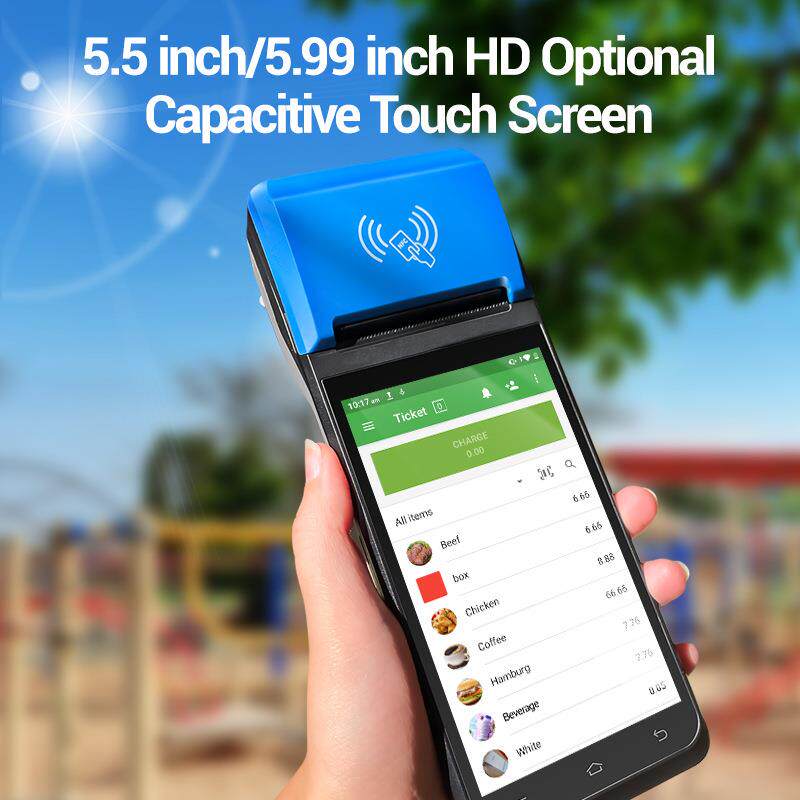 丰益捷F1安卓12手持终端收银机带NFC二维扫码打印外贸英文版