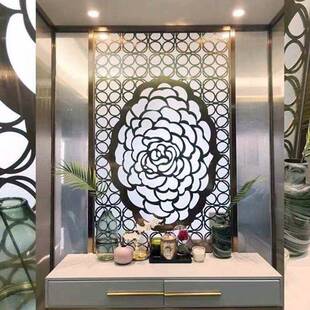 酒店大堂前台装饰不锈钢屏风书房卧室隔断酒吧卡座隔断屏风