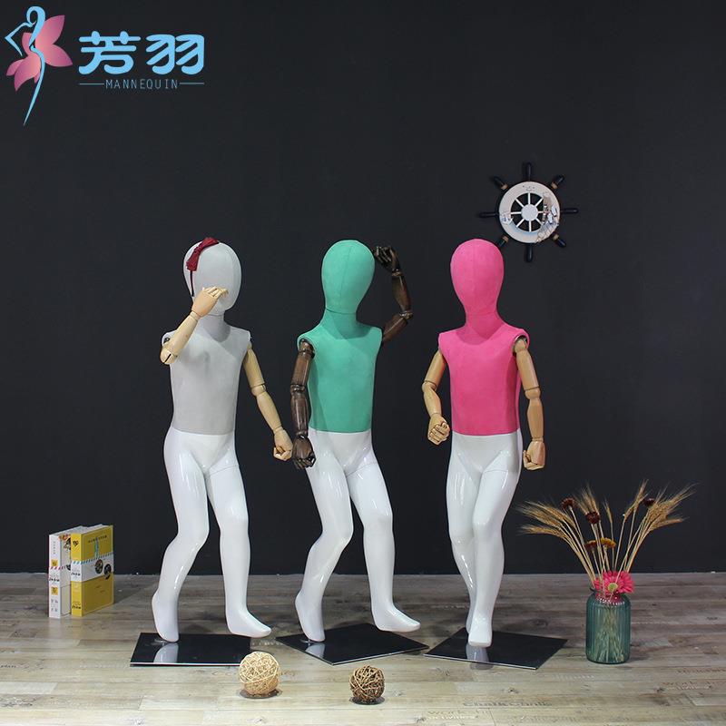 儿童模特道具全身小孩模特彩色儿童橱窗童装展示架假人小童模特架