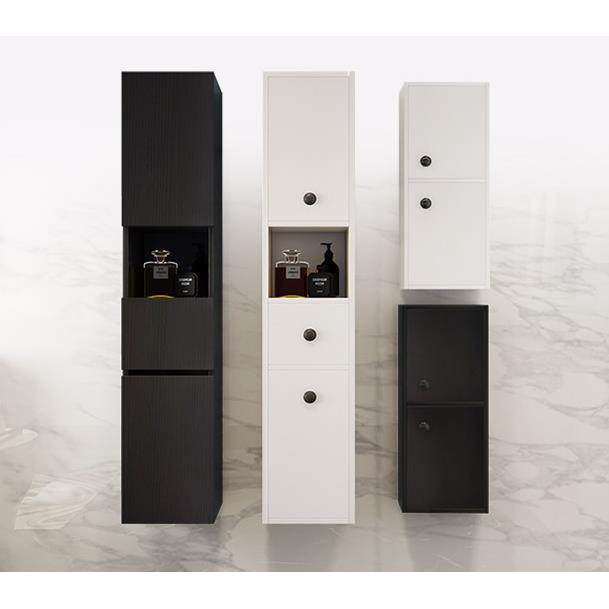 A9L北欧防水浴室柜组合小边柜挂墙式实木储物柜卫生间置物吊柜收