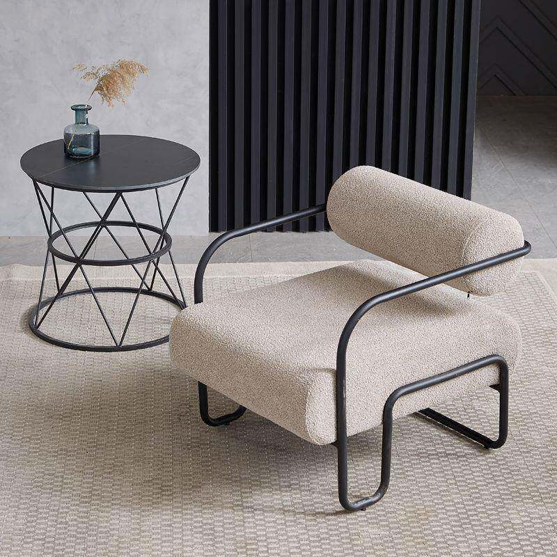 北欧设计师单人懒人铁艺极简网红沙发椅小户型客厅卧室阳台休闲椅
