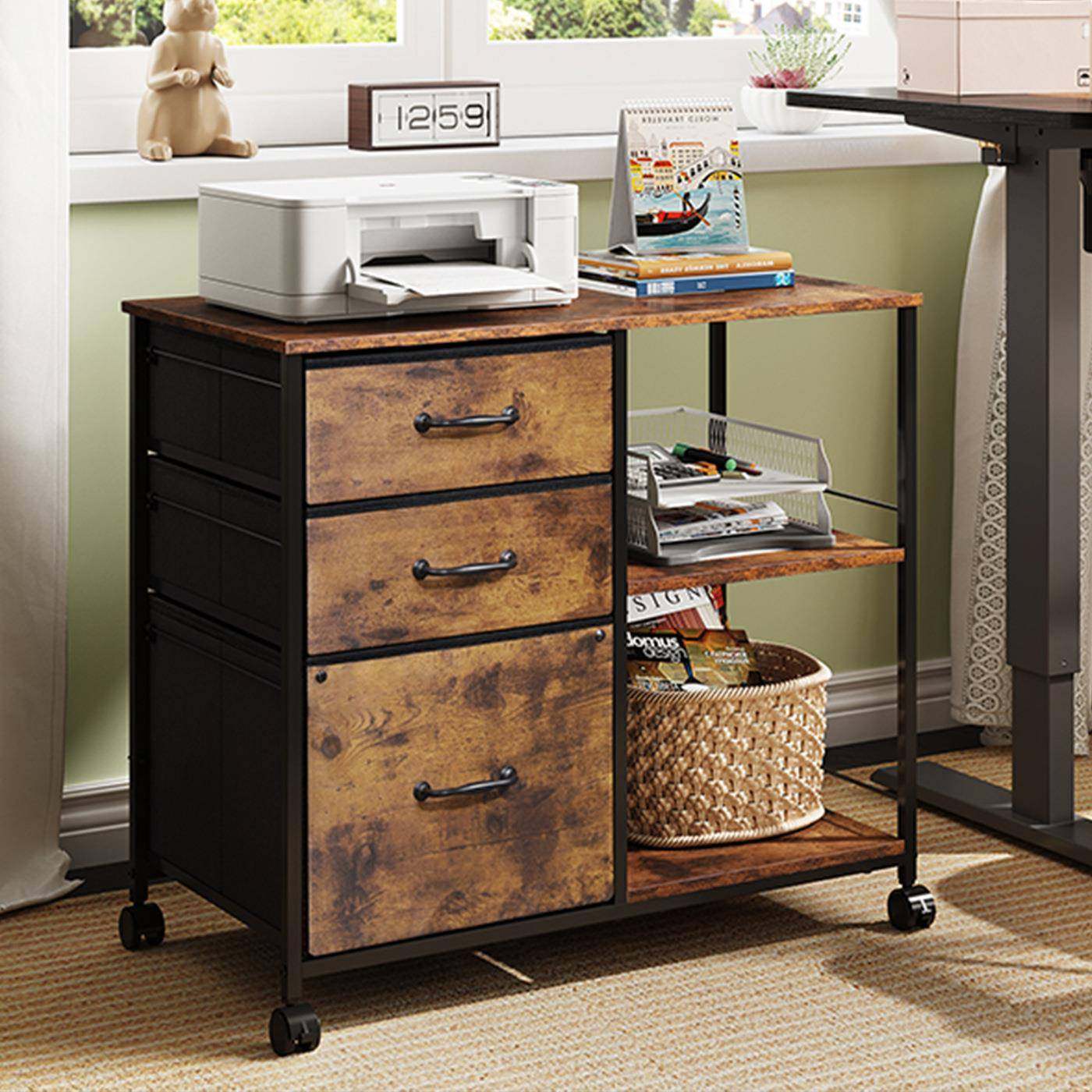 办公桌下收纳柜抽屉式带抽屉办公室打印机置物架多层收纳架子,智能设备,其他智能设备,淘宝优惠券,粉丝福利购,淘宝优惠卷