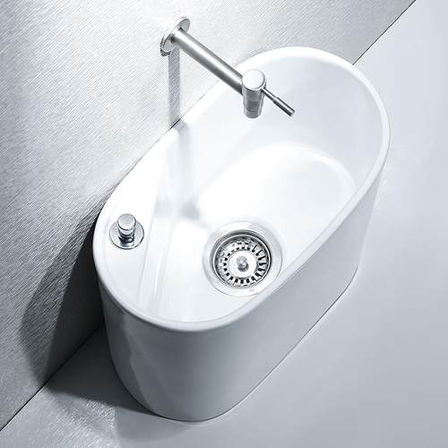 cs迷你小号拖把池陶瓷卫生间洗拖布池墩布池阳台地拖拖布盆家用