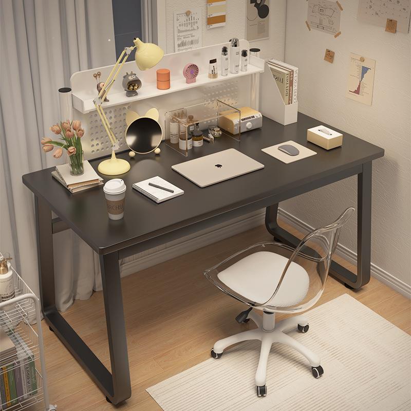 奶油风板电脑桌台式桌JNE妆子办公桌简易妆家用书桌卧室洞洞梳台