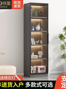 书柜展柜示柜电门视边柜置酒柜靠ZMSG11墙家用客厅立柜带物玻璃柜