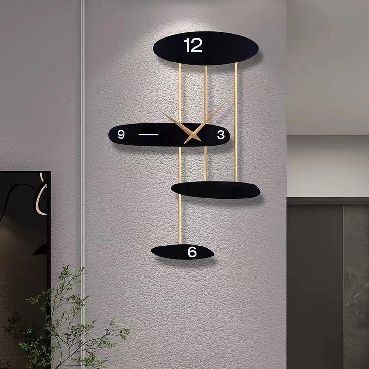 代简饰约客时23847厅尚客厅创意装家用网红时钟挂墙钟表节能l现ed