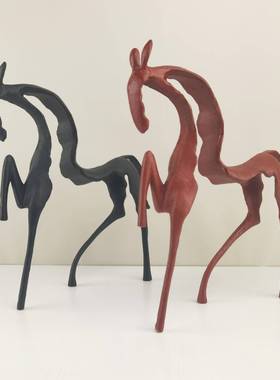 现代简约象招财马004家居售楼部客玄关卧柜电视柜办厅公室抽室摆