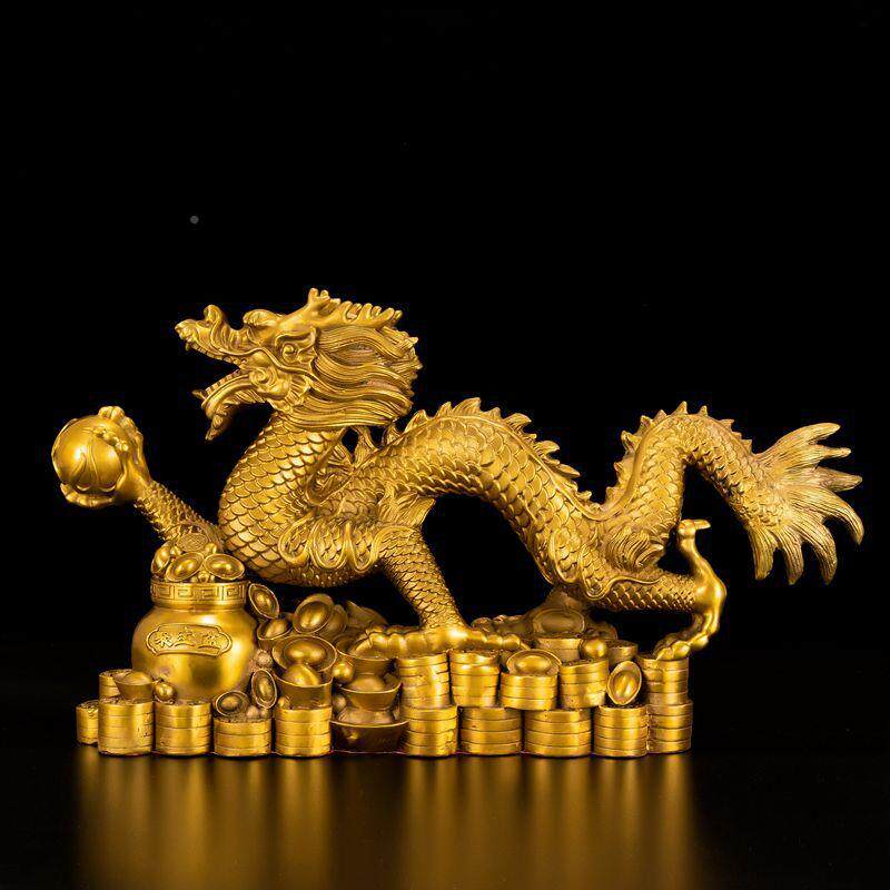 铜龙艺摆件工艺品铜青龙居客1-123257祥厅玄关聚宝龙大号生肖龙家