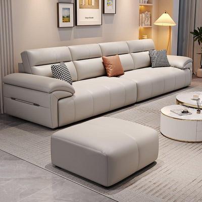 现代意式简抓皮现艺沙发棉麻布科54388技猫布直排代奶油约风贵妃