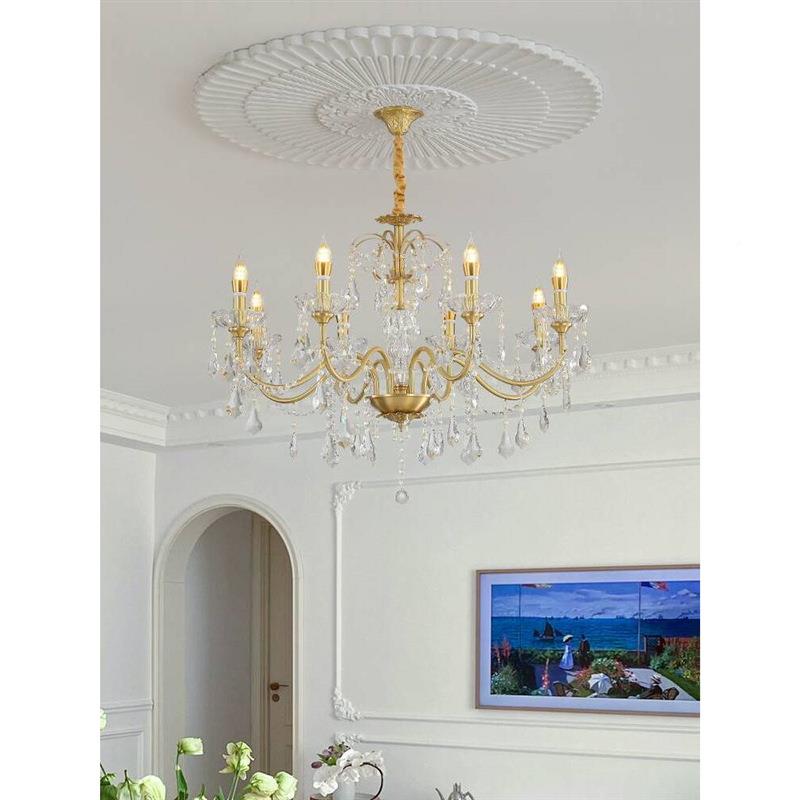 复古法式公客厅室餐厅全铜水晶吊灯轻浪奢漫卧儿童45486主房女儿