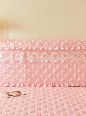 新202520J款A类千鸟格色亲肤水棉棉绗缝花洗边床头罩四季夹款加厚