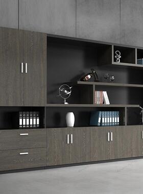 件柜代木质20955简约现档案柜资料柜储文物书柜玻璃带锁办公室柜柜子