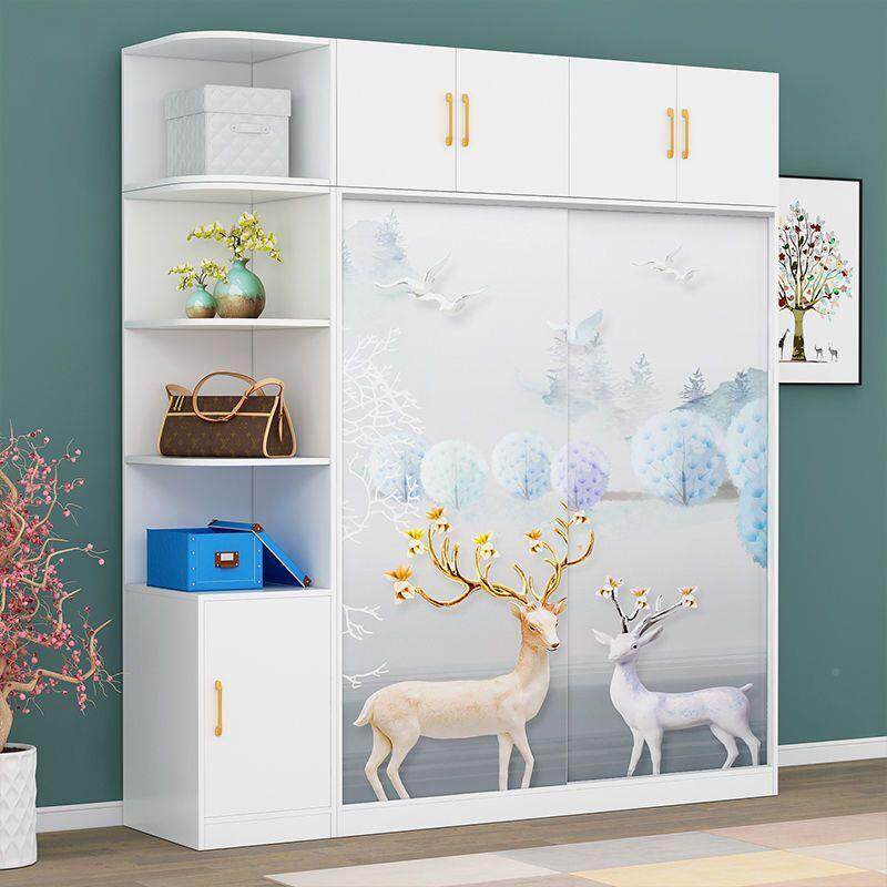 纯实木生用态710衣柜推拉橱门济现代简约经型衣滑移门衣橱衣柜家