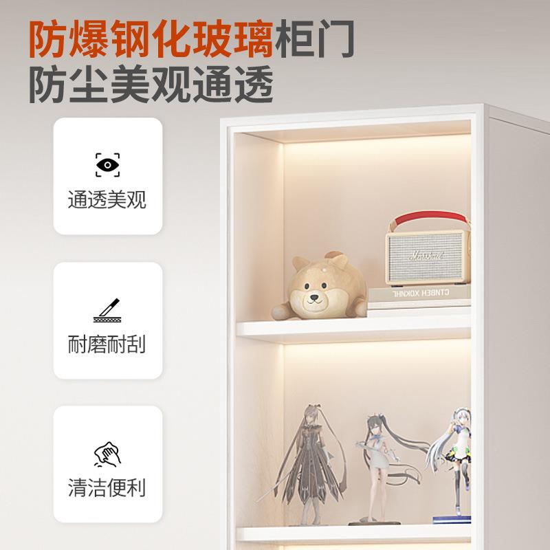 书柜IAJ展示电视璃柜边柜柜轻柜奢酒柜家用客厅立玻门柜子储物柜