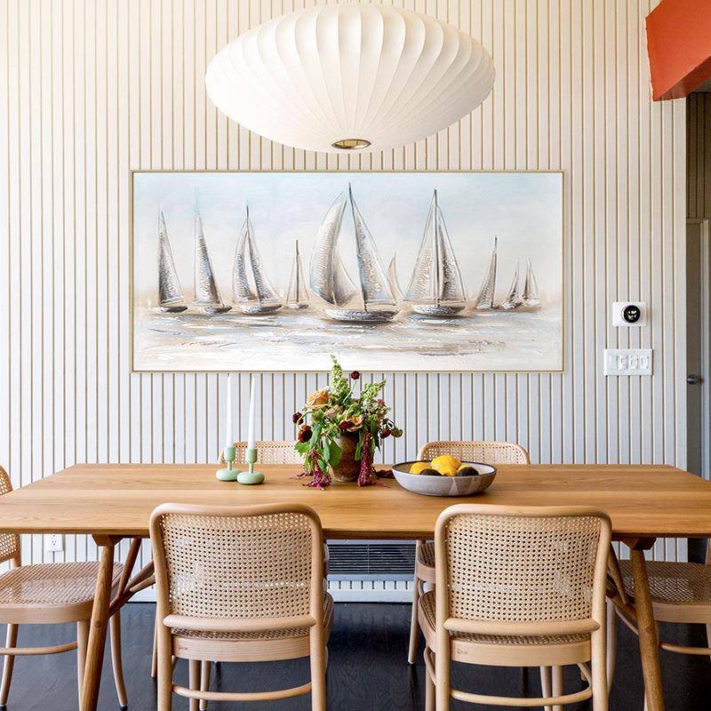 帆船油画手绘丙一帆风顺客厅装饰画海景挂玄关主卧芬大JA240007村