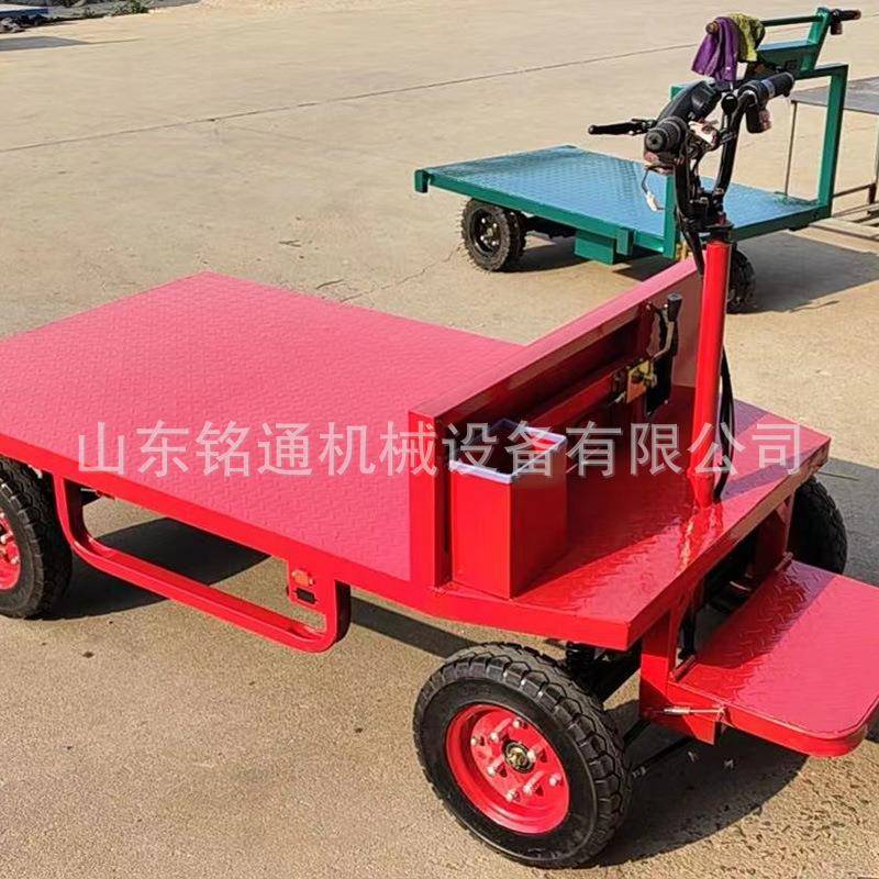 1258*70cm电动四轮5平板车拉货车建筑工地搬运车站驾式0周转80W电