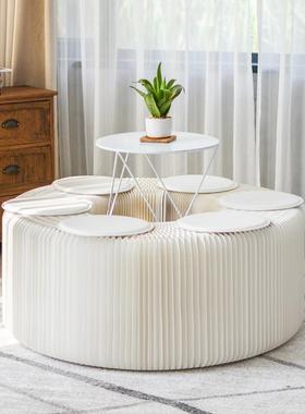 折叠纸凳家用长BC03-W42条凳餐桌多人座民凳宿休闲墙床边拉伸凳靠