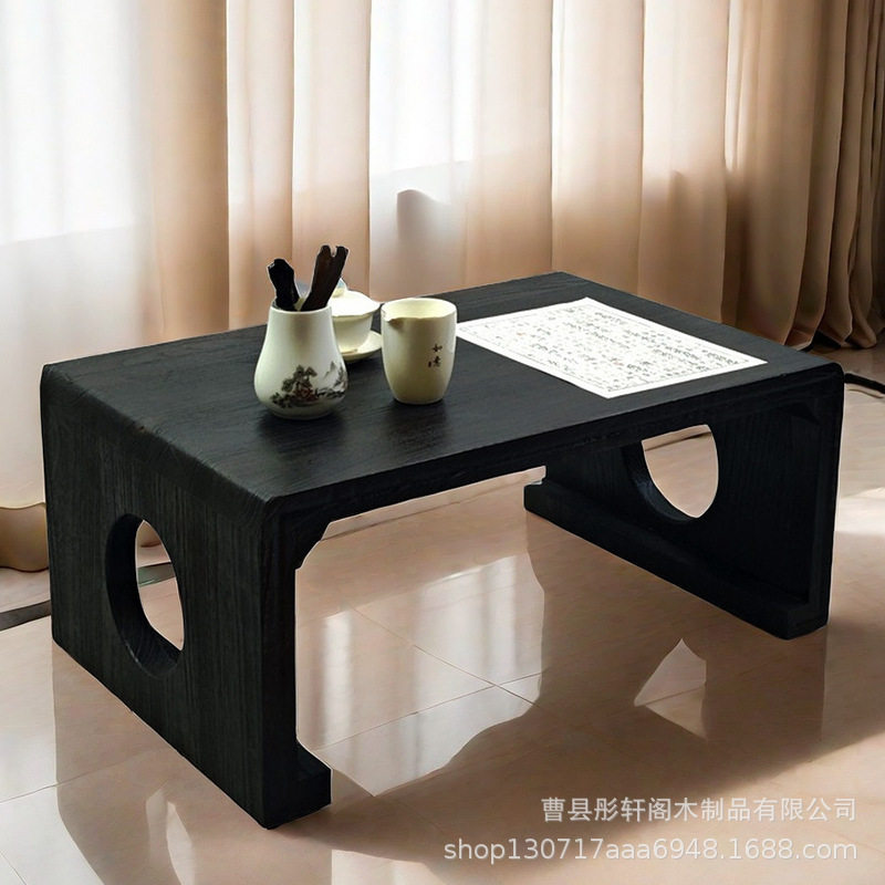 现货实木飘窗茶几榻榻米矮桌客厅喝茶台国学绘画桌茶几坐地式矮桌