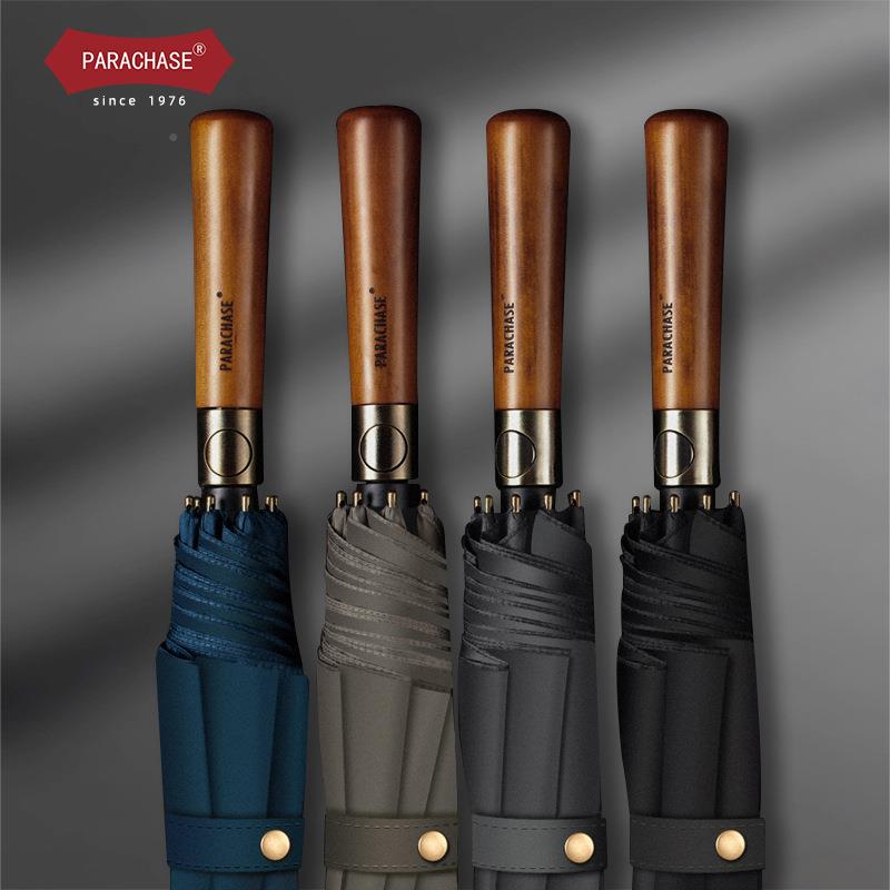 PAACHASE层自动长柄雨两GGX伞直杆1双22Rcm加大号抗风暴商务晴雨