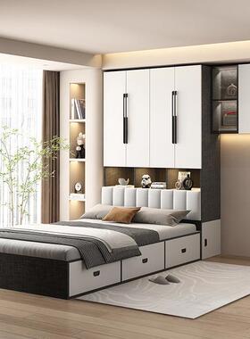 榻床榻衣柜床小卧室带书桌实木儿米童床多功能组合床户型92198柜