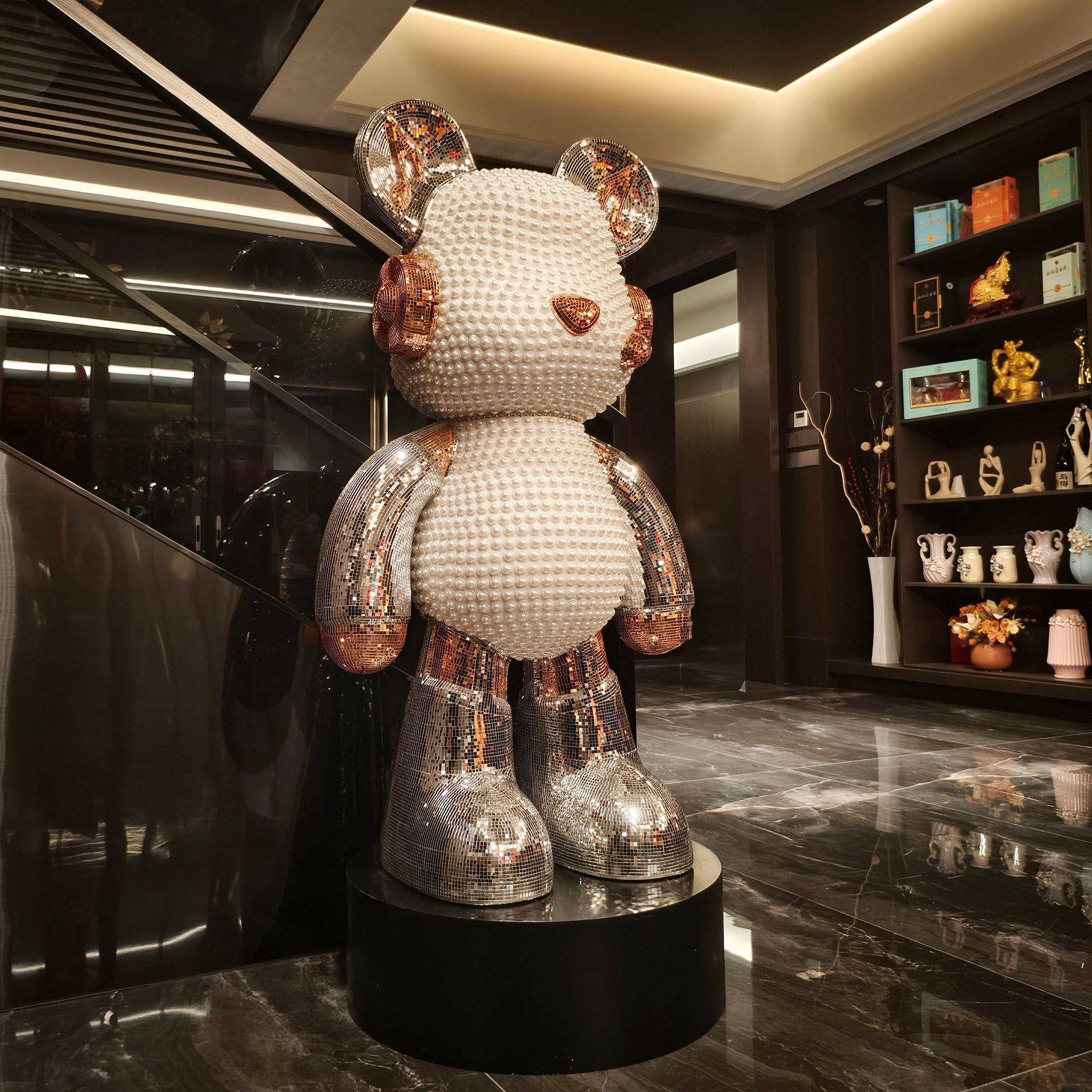 创意DJ酒熊带音响型落地UDO摆件厅电视柜店大堂别墅家居客装饰大