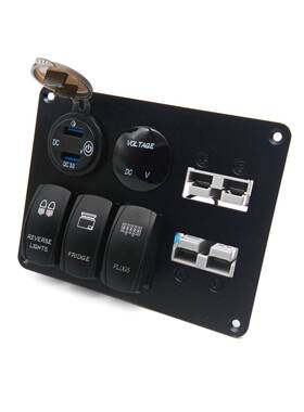 热销多功C能车翘板开关50A方SP-003形插触摸Q3.0充电压表面头板组