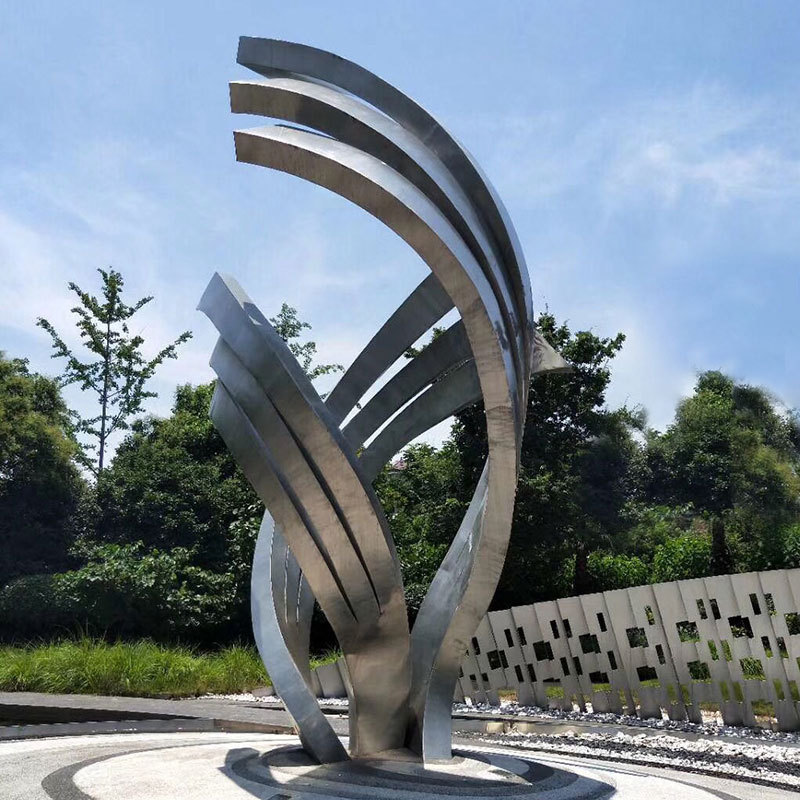 大型不锈钢雕塑城市广场地标性金属抽象摆件园林景观创意装饰