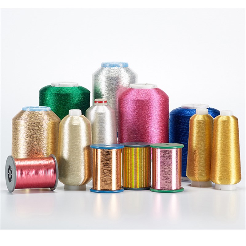 耐高温可染色金银线40dMH单包锦纶金银丝葱线绣花织带布料用