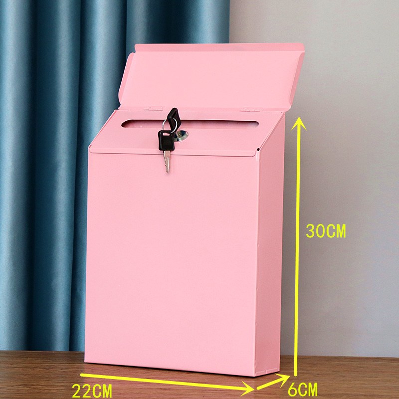 铁艺立式邮箱网红信箱意见箱邮筒幼儿园小房子信报箱装饰摆件道具