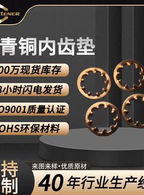 QSn6.5-0.1锡青铜内齿垫GB861.1铜内锯齿垫内齿锁紧垫圈防滑防松